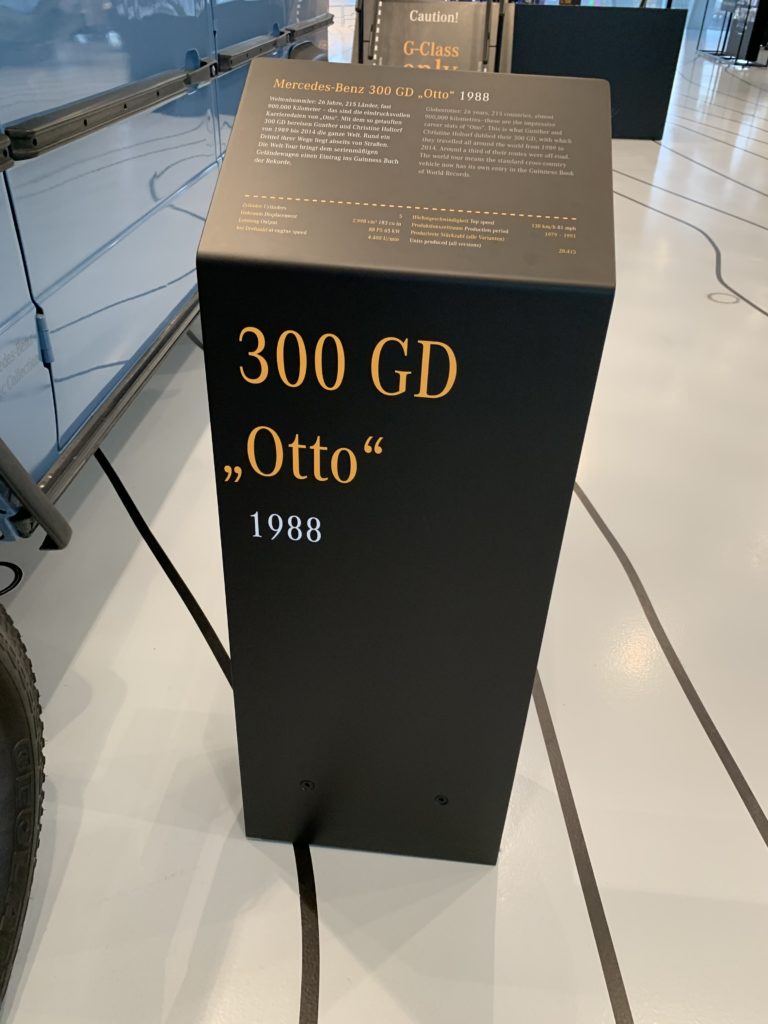 Mercedes-Benz Museum, Sonderausstellung 40 Jahre G-Klasse, OTTO Tafel